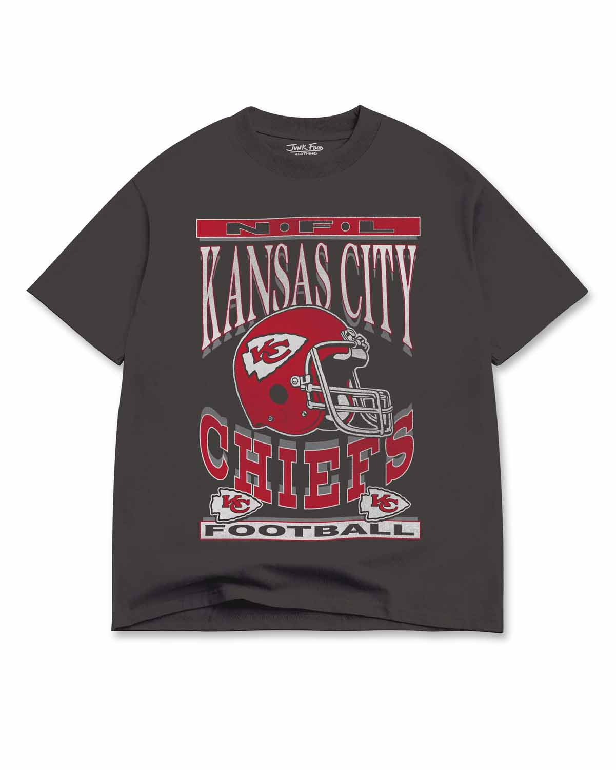 Kansas City Chiefs  Men's Franchise Oversized Enzyme Wash Cotton Tee - Black