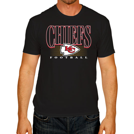 Kansas City Chiefs  NFL Adult Overtime Blueprint Tagless Tee Unisex - Black
