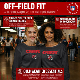 Kansas City Chiefs NFL Womens Helmet French Terry Slouchy Top - Charcoal