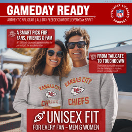 Kansas City Chiefs NFL Adult Gameday Football Crewneck Sweatshirt - Sport Gray