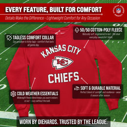 Kansas City Chiefs NFL Adult Gameday Football Crewneck Sweatshirt - Red
