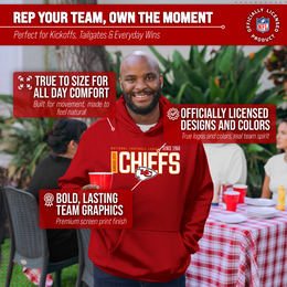 Kansas City Chiefs NFL Adult Unisex Modern Endzone Soft Fleece Hooded Sweatshirt - Red