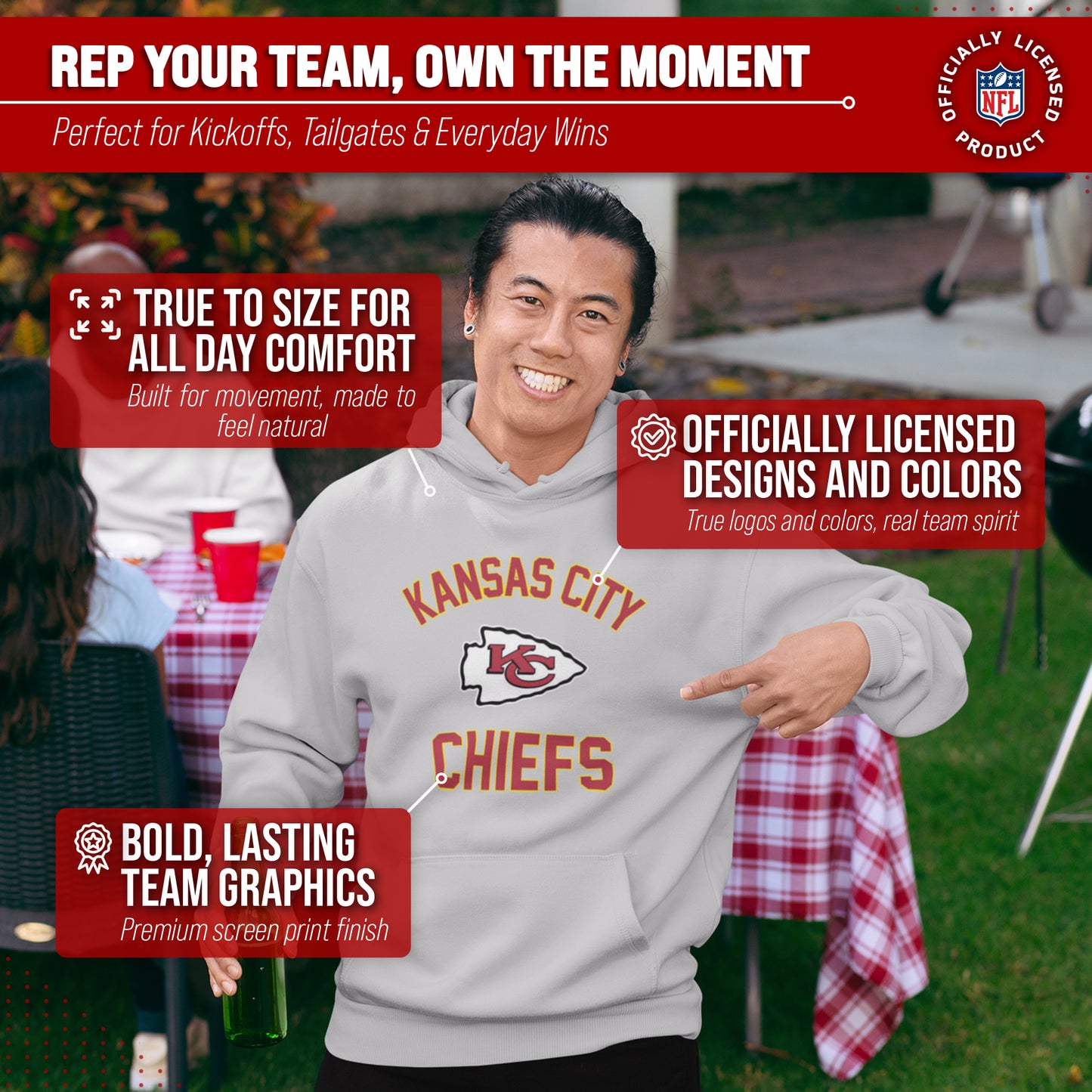 Kansas City Chiefs Team Fan Apparel NFL  Gameday Hoodie - Sport Gray