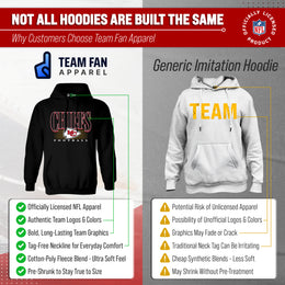 Kansas City Chiefs NFL Adult Unisex Overtime Blueprint Soft Fleece Hooded Sweatshirt - Black