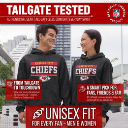 Kansas City Chiefs NFL Adult Gameday Charcoal Hooded Sweatshirt - Charcoal