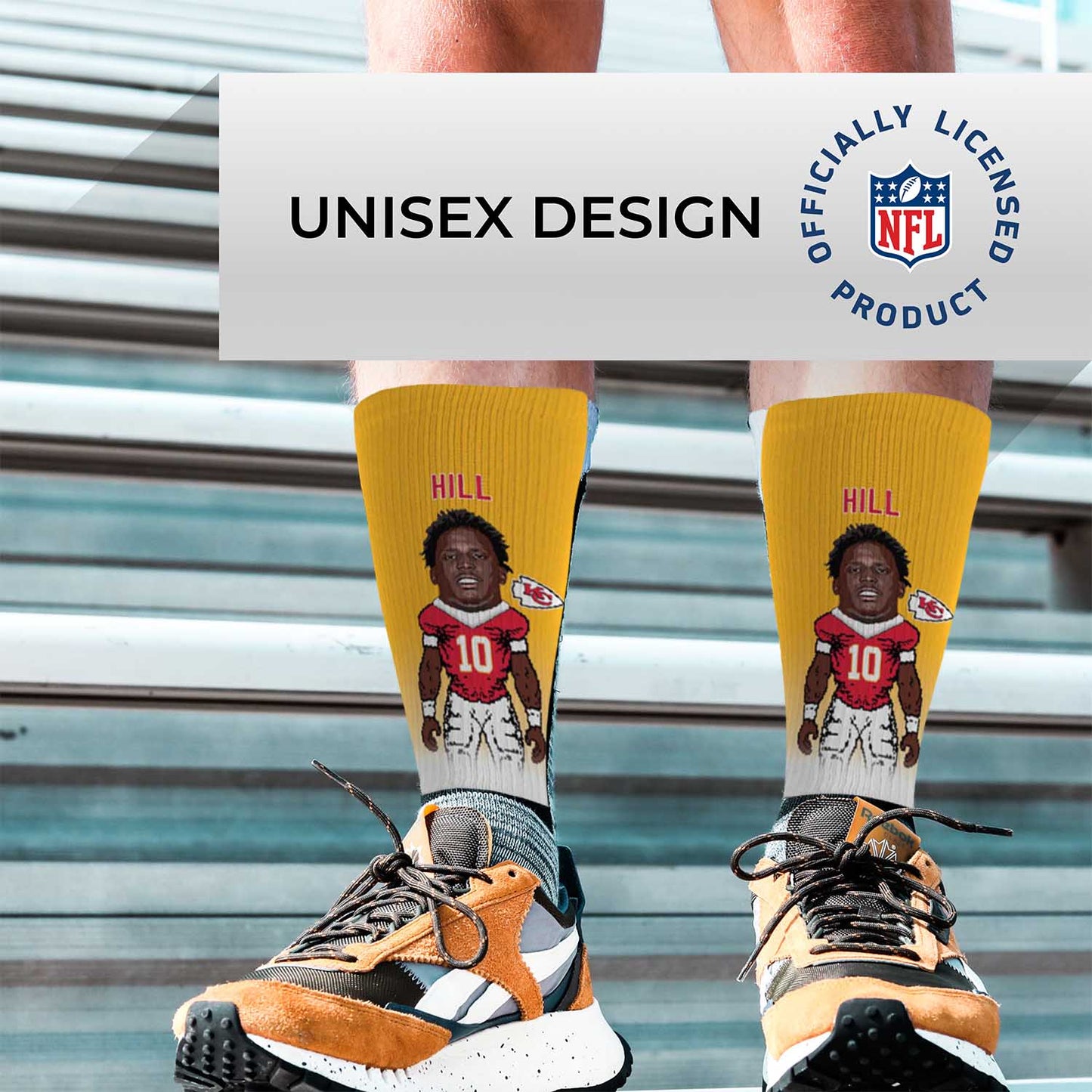 Kansas City Chiefs NFL V Curve Socks - Gold #10