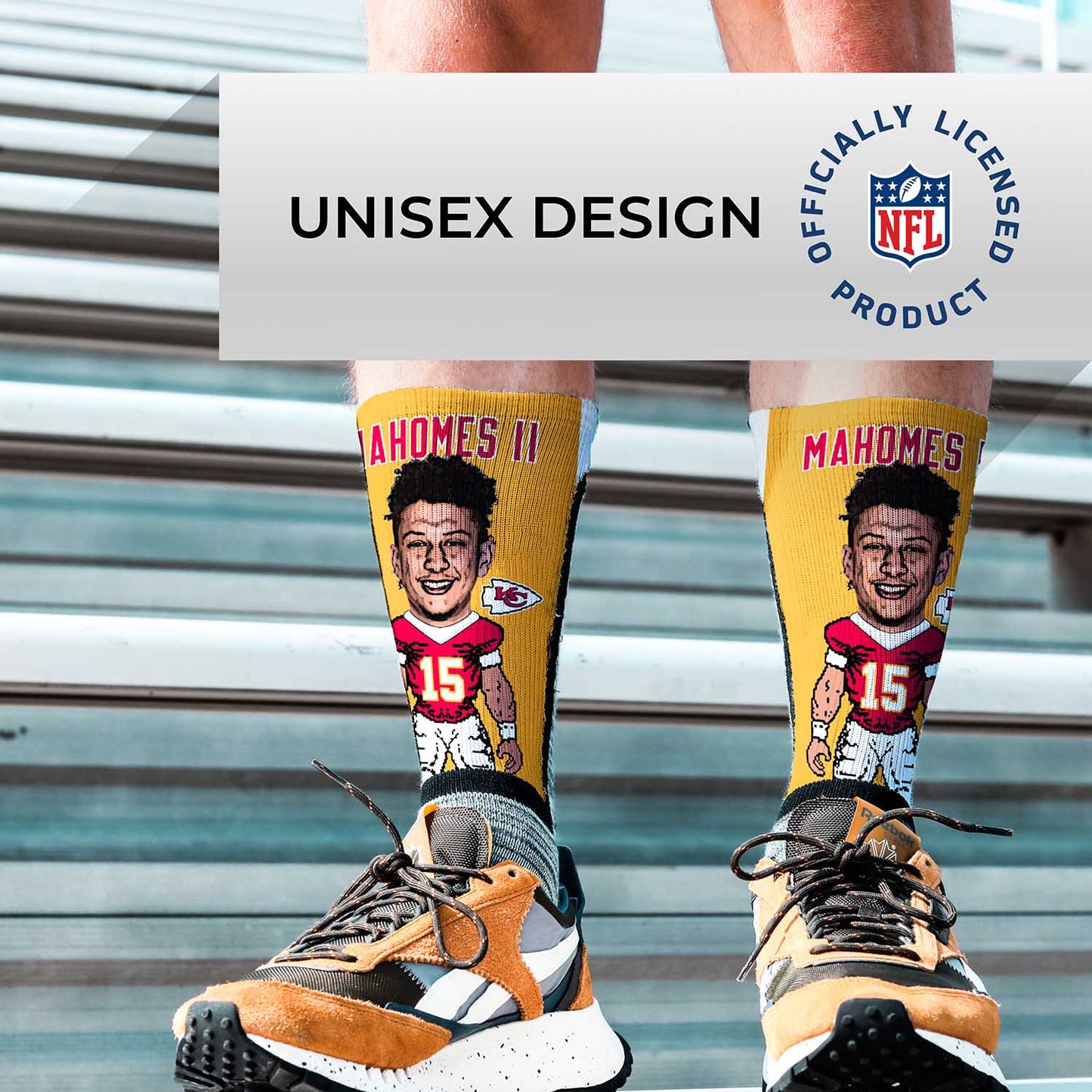 Kansas City Chiefs NFL V Curve Socks - Gold #15
