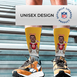 Kansas City Chiefs FBF NFL Adult V Curve MVP Player Crew Socks - Gold