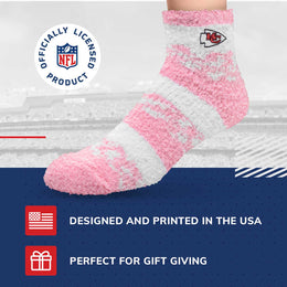Kansas City Chiefs NFL Cozy Soft Slipper Socks - Pink