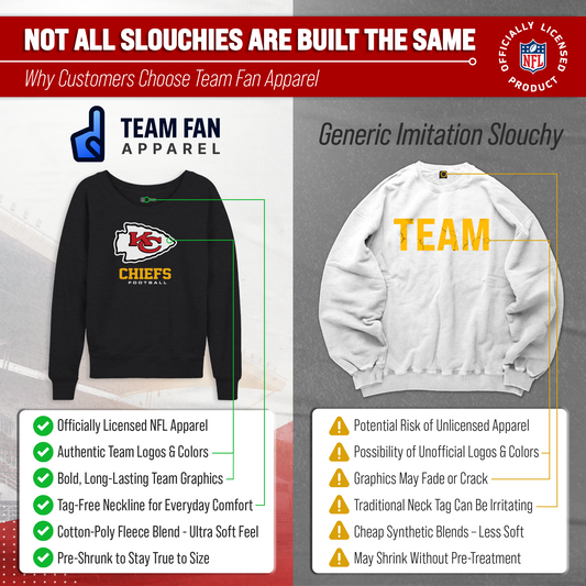 Kansas City Chiefs NFL Womens Ultimate Fan French Terry Slouchy Top- Raglan Sleeves - Charcoal