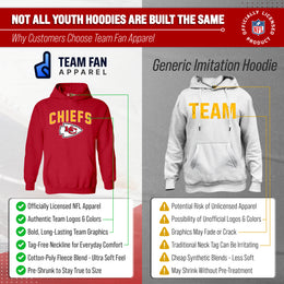 Kansas City Chiefs NFL Youth Home Team Hoodie- Kids Hooded Sweatshirt - Red