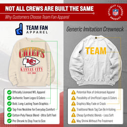 Kansas City Chiefs Womens NFL Starstruck Crewneck Pullover - Cream