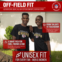 Kansas City Chiefs NFL Starting Fresh Short Sleeve Heather T-Shirt - Black