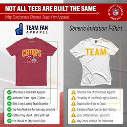 Kansas City Chiefs NFL Adult All Star Heather Tag-Less T-Shirt - Red Heather