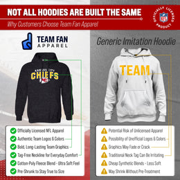 Kansas City Chiefs NFL Adult Unisex Starting Fresh Ultra Soft Fleece Hooded Sweatshirt - Black Heather