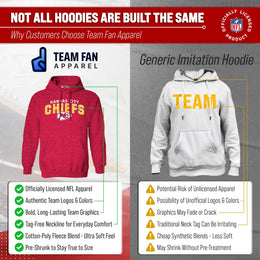 Kansas City Chiefs NFL Adult Unisex Starting Fresh Ultra Soft Fleece Hooded Sweatshirt - Red