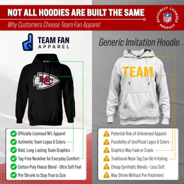 Kansas City Chiefs NFL Adult Unisex Modern Throwback Ultra Soft Fleece Hooded Sweatshirt - Black