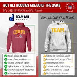 Kansas City Chiefs NFL Adult Unisex All Star Soft Fleece Hooded Sweatshirt - Red Heather