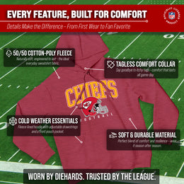 Kansas City Chiefs NFL Adult Unisex All Star Soft Fleece Hooded Sweatshirt - Red Heather