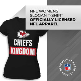 Kansas City Chiefs NFL Womens Plus Size Team Slogan Short Sleeve T-Shirt - Black
