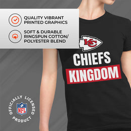 Kansas City Chiefs NFL Womens Plus Size Team Slogan Short Sleeve T-Shirt - Black