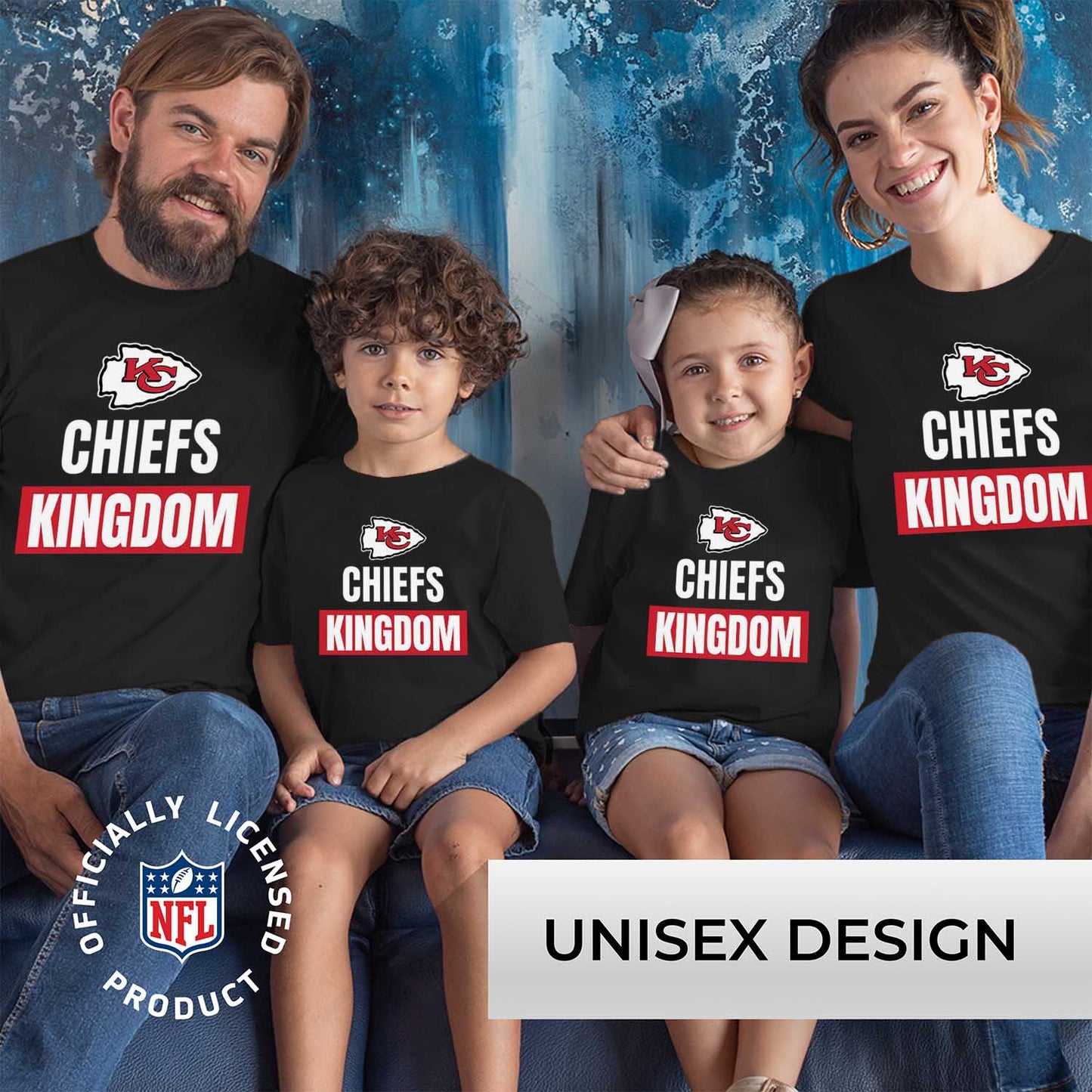 Kansas City Chiefs NFL Youth Team Slogan Short Sleeve Lightweight T Shirt - Black
