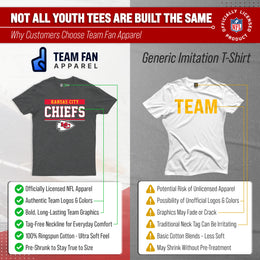 Kansas City Chiefs NFL Youth Short Sleeve Charcoal T Shirt - Charcoal