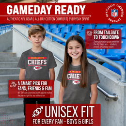 Kansas City Chiefs NFL Youth Short Sleeve Charcoal T Shirt - Charcoal