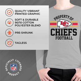 Kansas City Chiefs NFL Youth Property Of Crew Sweatshirt - Sport Gray