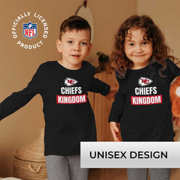 Kansas City Chiefs NFL Youth Team Slogan Long Sleeve Shirt  - Black