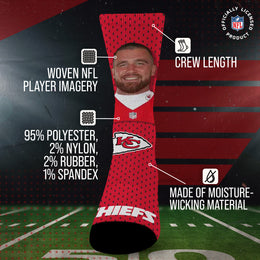 Kansas City Chiefs NFL Youth Roster Player Crew Socks - Red #15