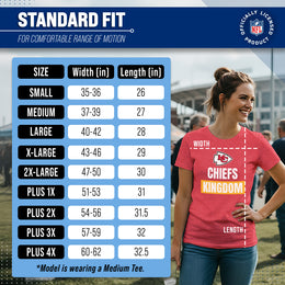 Kansas City Chiefs NFL Womens Team Slogan Short Sleeve Tshirt - Red