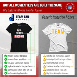 Kansas City Chiefs NFL Womens Team Slogan Short Sleeve Tshirt - Black