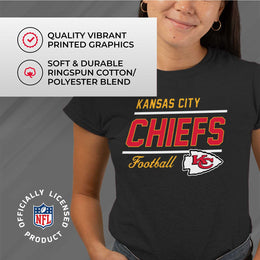 Kansas City Chiefs NFL Womens Plus Size Relaxed Fit T-Shirt - Black