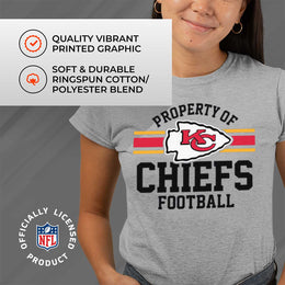 Kansas City Chiefs NFL Women's Property Of Lightweight Plus Size T-Shirt - Sport Gray