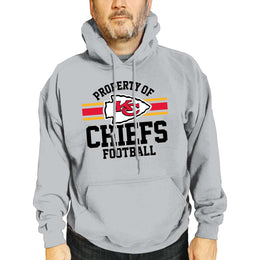 Kansas City Chiefs NFL Adult Property Of Hooded Sweatshirt - Sport Gray
