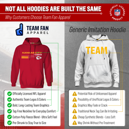 Kansas City Chiefs Adult NFL Speed Stat Sheet Fleece Hooded Sweatshirt - Red