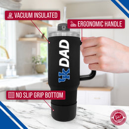 Kentucky Wildcats Collegiate 40oz Stainless Steel Travel Tumbler with Handle for Dad - Black