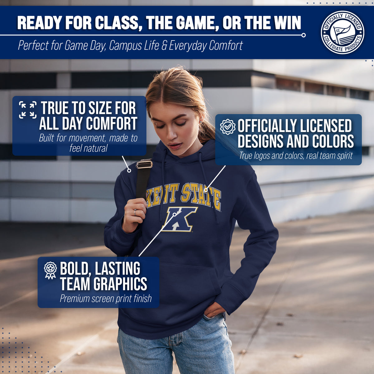KNST Arch & Logo Gameday Hoodie - Navy