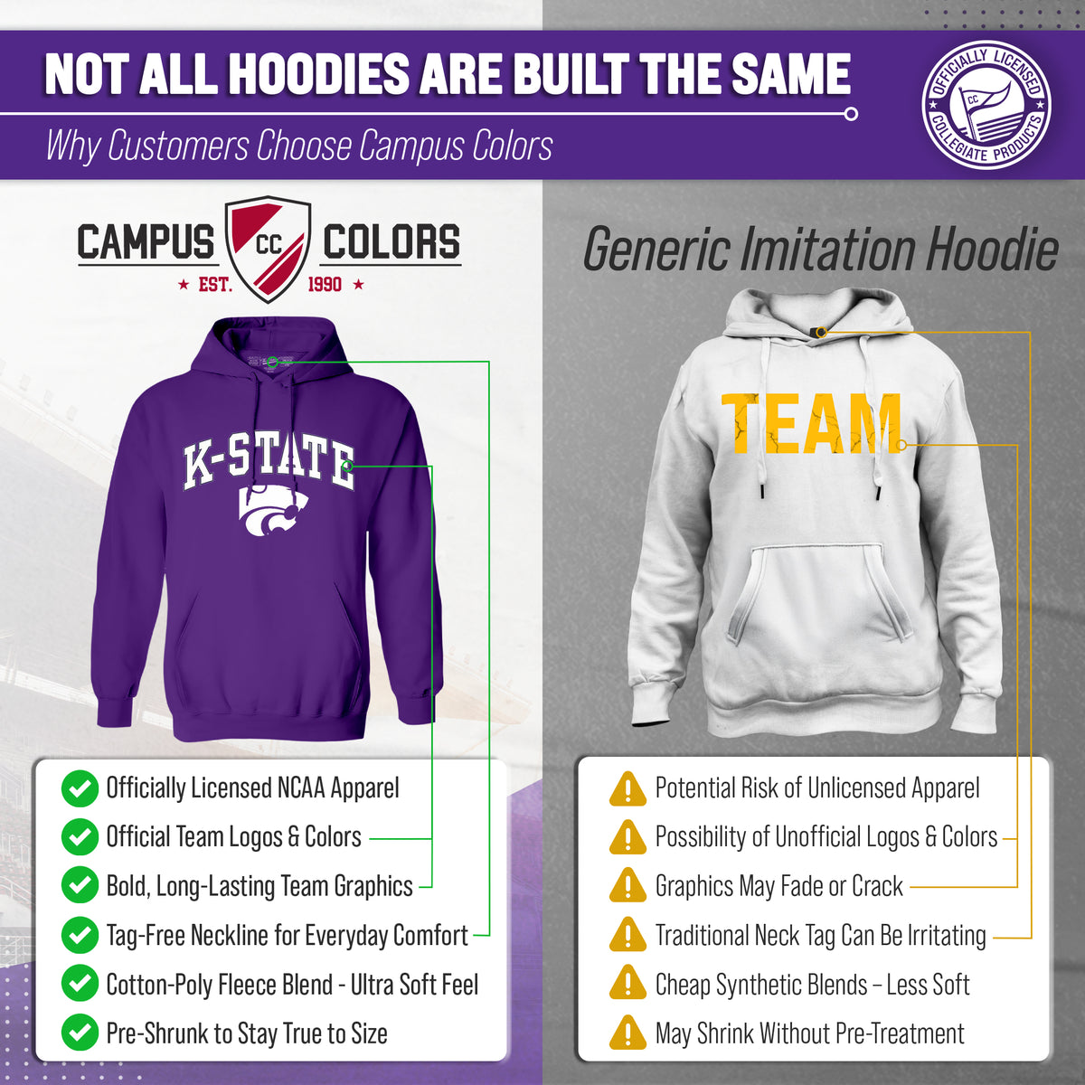 KSST Arch & Logo Gameday Hoodie - Purple