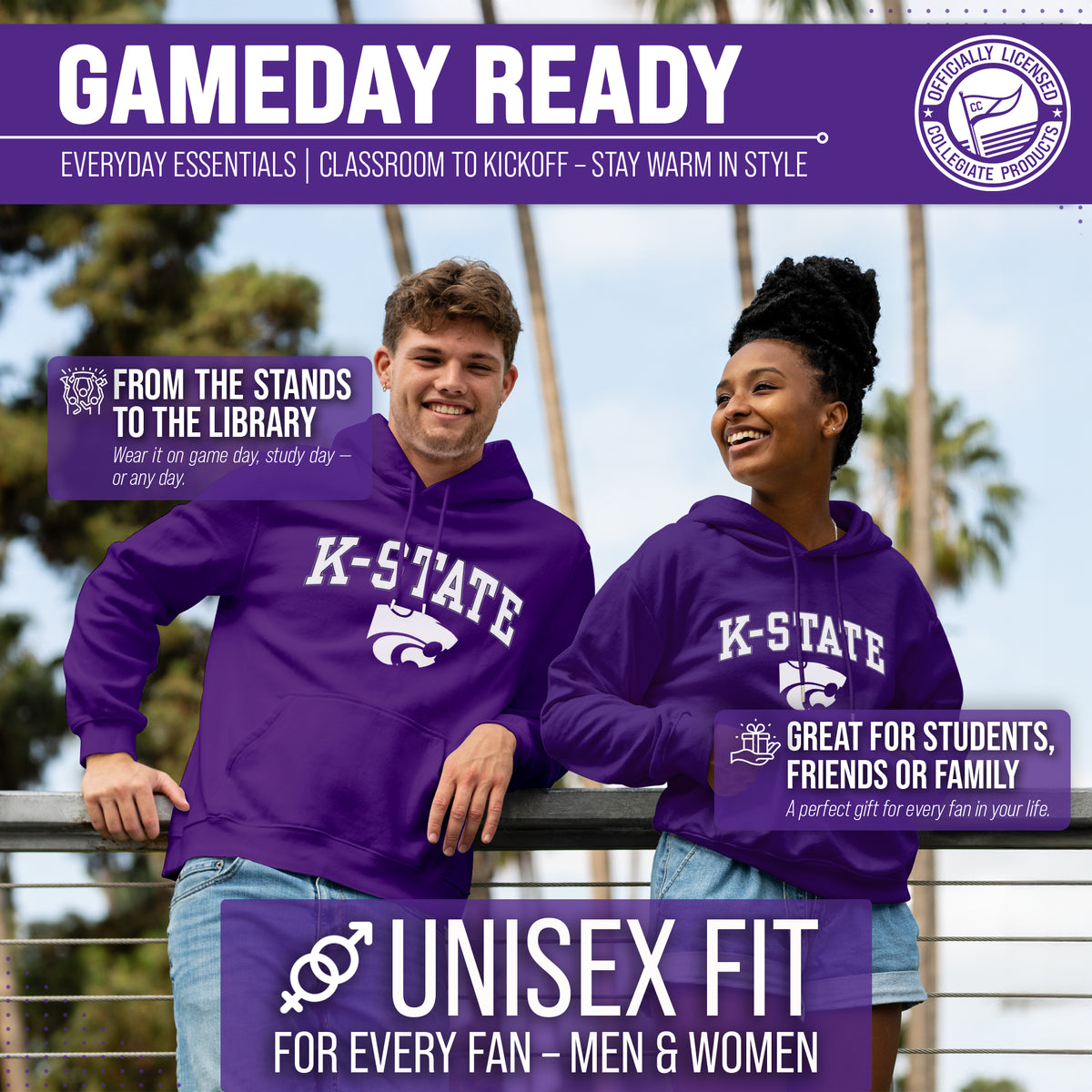 KSST Arch & Logo Gameday Hoodie - Purple