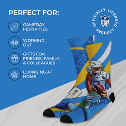 Los Angeles Chargers NFL Youth Player Stripe Sock - Blue