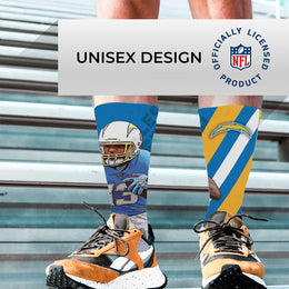 Los Angeles Chargers NFL Youth Player Stripe Sock - Blue #13
