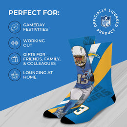 Los Angeles Chargers NFL Youth Player Stripe Sock - Blue #13
