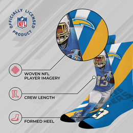Los Angeles Chargers NFL Youth Player Stripe Sock - Blue #13