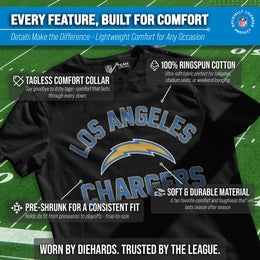 Los Angeles Chargers Team Fan Apparel NFL  Gameday T-Shirt - Black