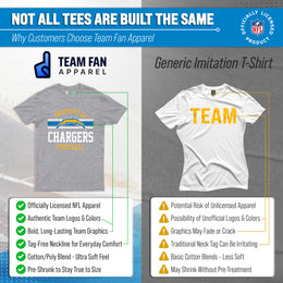 Los Angeles Chargers NFL Adult Property Of T-Shirt - Sport Gray