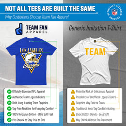 Los Angeles Chargers NFL Adult Retro Triangle Unisex T-Shirt - Royal
