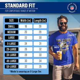 Los Angeles Chargers NFL Adult Retro Triangle Unisex T-Shirt - Royal