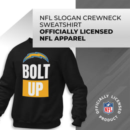 Los Angeles Chargers NFL Adult Slogan Crewneck Sweatshirt - Black
